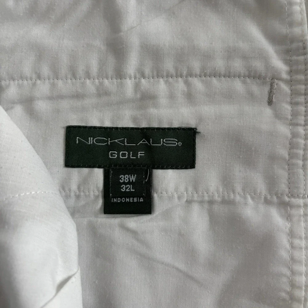 Jack Nicklaus Golf Pants Beige Pleated Dress Trousers Menswear 38x32‎